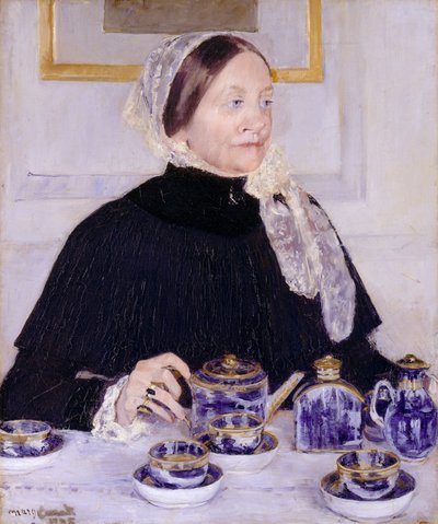 Dame am Teetisch, 1883-5 von Mary Cassatt
